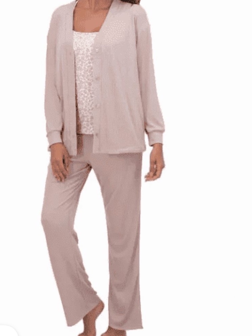 Three-Piece Women's Cozy Pajama Set in Blush